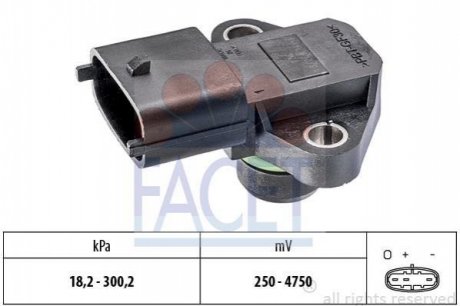 10.3345 Facet  Датчик абсолютного тиску (Manifold Air Pressure Sensor, MAP sensor)