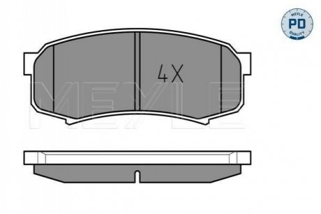 025 219 4715/PD Meyle Комплект гальмівних колодок з 4 шт. дисків