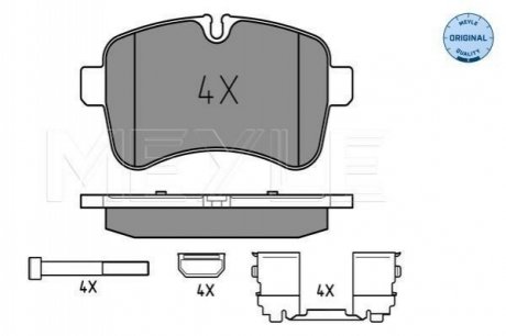 025 292 3221 Meyle Комплект гальмівних колодок з 4 шт. дисків