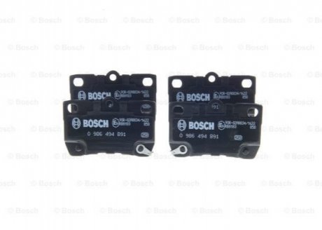 0986494891 Bosch Комплект гальмівних колодок - дискові