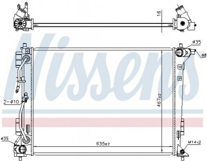 606604 Nissens Радиатор системи охолодження