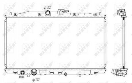53392 NRF Радиатор охолодження двигуна