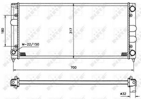 509506 NRF Радиатор охолодження двигуна