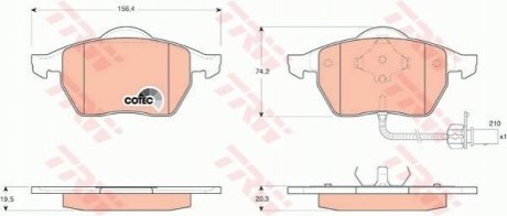 GDB1440 TRW Комплект гальмівних колодок