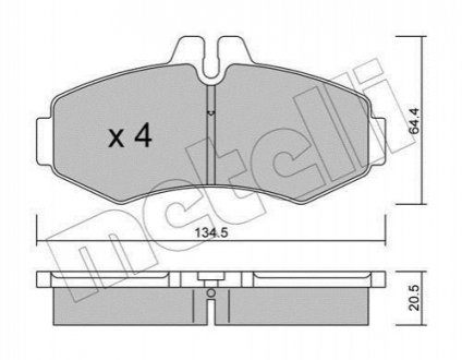 22-0573-0 Metelli Комплект гальмівних колодок