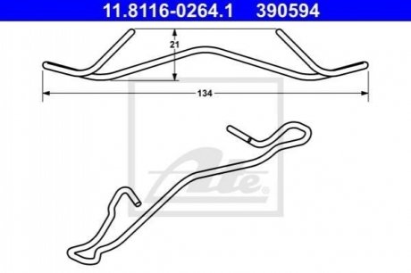 11.8116-0264.1 ATE Комплект монтажний колодок