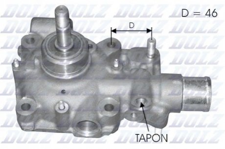 B121 DOLZ Помпа води 2.8TDI Daily 35C/S11/Mascott 110 99>