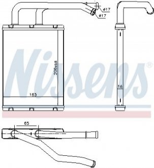 707176 Nissens Радиатор обігріу салону