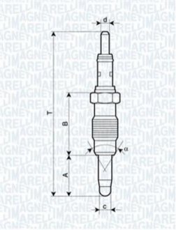 062900011304 MAGNETI MARELLI Свічка розжарювання