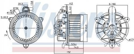 87495 Nissens Вентилятор салону