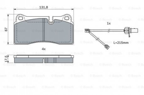 0986424061 Bosch Гальмівні колодки