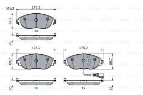 0986424285 Bosch Гальмівні колодки