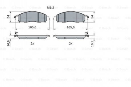 0986424837 Bosch Гальмівні колодки