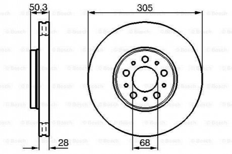 0986479C59 Bosch Гальмівний диск