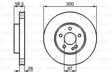 0986479C50 Bosch Гальмівний диск
