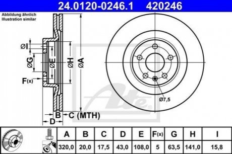 24.0120-0246.1 ATE Диск гальмівний