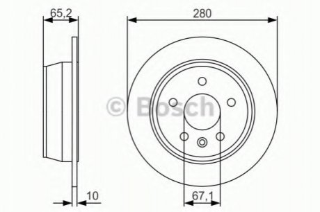 0986479S02 Bosch Диск гальмівний