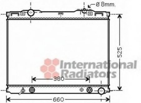 83002139 Van Wezel Радіатор охолодження двигуна SORENTO 2.5 CRDi AT 02- (Van Wezel)