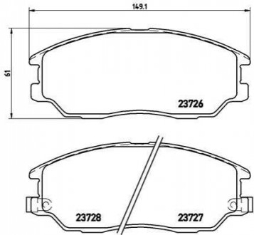 P30 028 Brembo Гальмівні колодки дискові