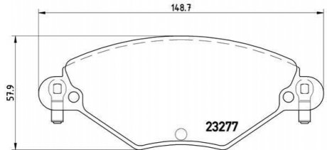 P61 071 Brembo Гальмівні колодки дискові