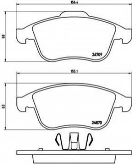 P68 045 Brembo Гальмівні колодки дискові