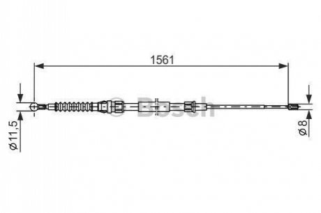 1 987 477 942 Bosch Трос ручного гальма