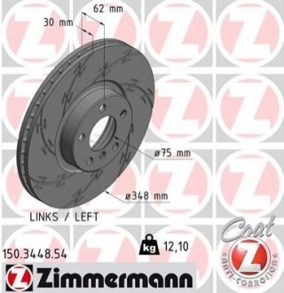 150.3448.54 Otto Zimmermann GmbH Диск гальмівний