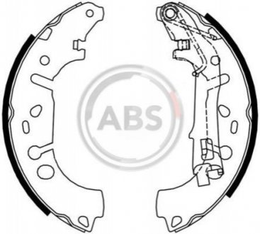 9215 A.B.S  Колодка гальм. барабан. OPEL CORSA D 1.0-1.4 06-, FIAT GRANDE PUNTO 1.3-1.4 05 - задн. (вир-во ABS)