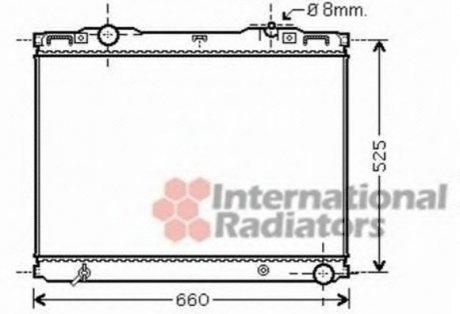 83002133 Van Wezel Радиатор охолодження SORENTO 25CRDi MT 02- (вир-во Van Wezel)