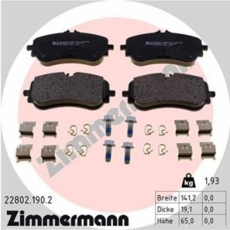 22802.190.2 Otto Zimmermann GmbH Колодки тормозные