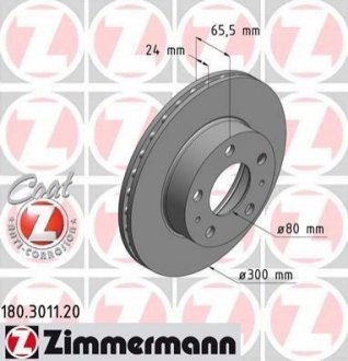 180.3011.20 Otto Zimmermann GmbH Тормозной диск