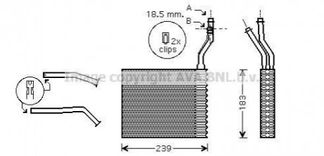 FDA6364 AVA Cooling Systems Радиатор отопителя салона Ford Focus II, Focus C-Max / Mazda 3 I