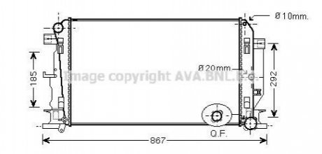 MS2402 AVA Cooling Systems Радіатор охлаждения двигателя (MS2402) AVA