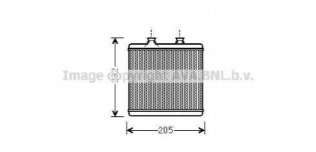 MS6472 AVA Cooling Systems Радиатор отопителя салона MB C204 E212