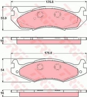 GDB1207 TRW Гальмівні колодки