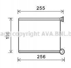 CN6281 AVA Cooling Systems Радиатор отопителя салона Peugeot 308 1,4-1,6i 1,6 2,0HDI 07>10/09 Citroen C3 Pi