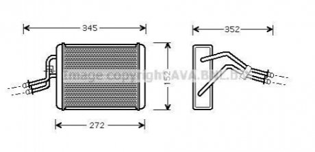 FD6317 AVA Cooling Systems Радиатор отопителя салона Ford Tranzit 00>06 AC+
