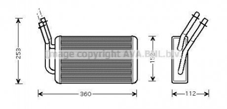 FD6316 AVA Cooling Systems Радиатор отопителя салона Ford Tranzit 00>06