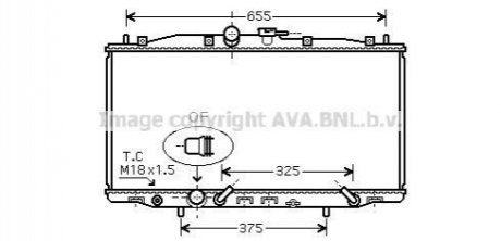 HD2177 AVA Cooling Systems Радіатор охлаждения двигателя (HD2177) AVA