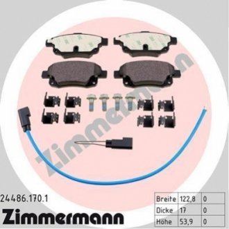 244861701 Otto Zimmermann GmbH Колодки гальмівні дискові, к-кт