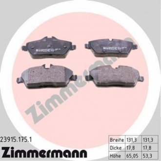 239151751 Otto Zimmermann GmbH Колодки гальмівні дискові, к-кт