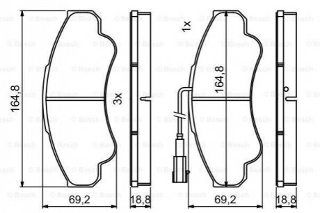 0986494850 Bosch Гальмівні колодки дискові