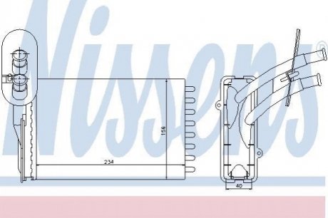 73961 Nissens Радіатор опалювача салону