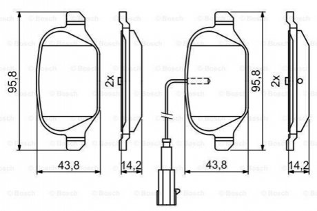 0986494779 Bosch Гальмівні колодки дискові