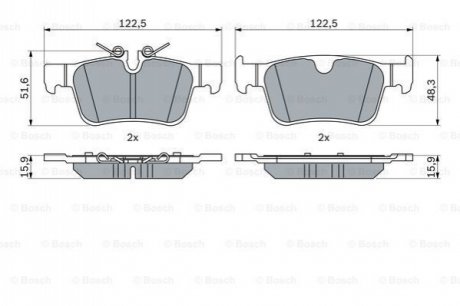 0986424802 Bosch Гальмівні колодки дискові