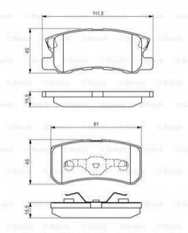 0986495172 Bosch Гальмівні колодки дискові