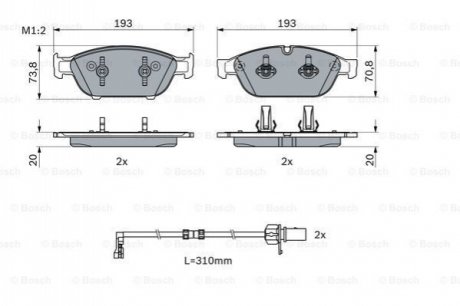 0986494986 Bosch Гальмівні колодки дискові