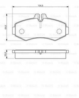 0986494451 Bosch Гальмівні колодки дискові