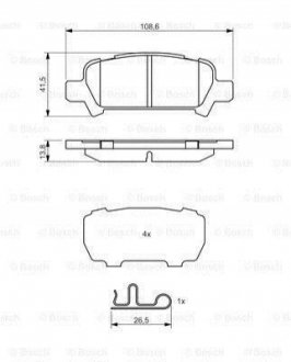 0986494445 Bosch Гальмівні колодки дискові