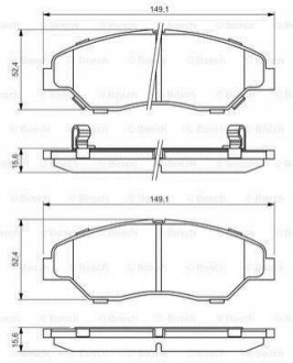 0986424696 Bosch Гальмівні колодки дискові